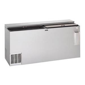 Perlick BC72-1-STK 72" Flat Top Self-Contained Sliding Door Bottle Cooler 