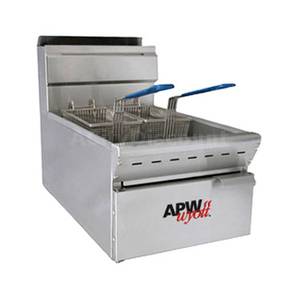 APW Wyott APW-F15C Countertop 15lb 40 kBTU Twin Basket Gas Fryer