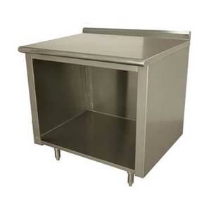 Advance Tabco EF-SS-306 Advance Tabco 72 in Open Front Storage Cabinet 1.5" Splash