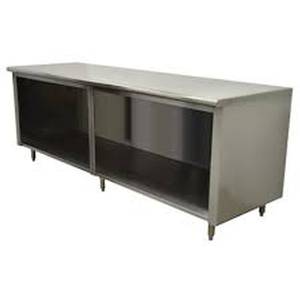 Advance Tabco EF-SS-304 Advance Tabco 48 in Open Front Storage Cabinet 1.5" Splash