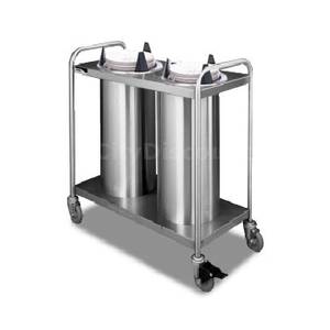 APW Wyott HTL2-6.5 Mobile 5 7/8" - 6 1/2" Plate Dispensers 2 Tubes Heated