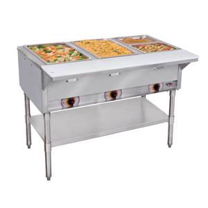 APW Wyott SST-4-120 4 Sealed Well Electric Hot Food Steam Table Coated Legs 120v