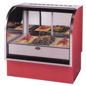 Marc Refrigeration WBCH-77 77" Curved Glass Electric Hot Food Display Case (Wet or Dry)
