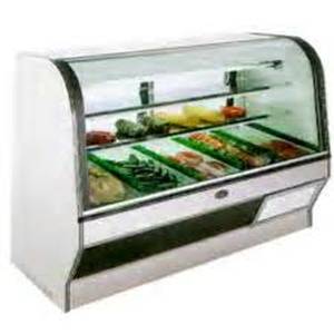 Marc Refrigeration HS-4 S/C 50" Self-Contained Curved Glass Red Meat Deli Display Case