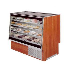 Marc Refrigeration SQBCR-48 S/C 48.75" Slant Glass Wood Refrigerated Bakery Display Case