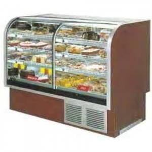 Marc Refrigeration SPL-59 60" Curved Glass 1/2 Refrigerated 1/2 Dry Split Bakery Case