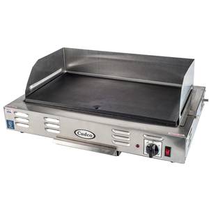 Cadco CG-10 21" Countertop Stainless Steel Electric Griddle - 120V