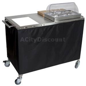 Cadco CBC-PHR-* Mobile Saute Station Cart / Serving Station w/ Burner
