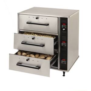 Star SDW3N Three Drawer Free Standing S/S Food Warmer - Narrow Width