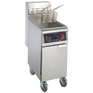 Grindmaster-Cecilware FMS40 40 lb. Floor Model Heavy Duty Stainless Steel Gas Fryer