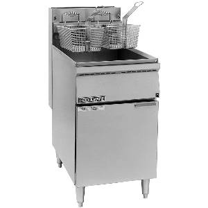 Grindmaster-Cecilware FMS65 65 lb. Floor Model Heavy Duty Stainless Steel Gas Fryer