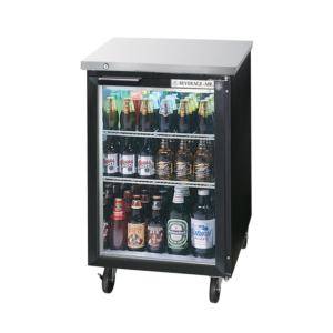Beverage Air BB24HC-1-G-B 24" Glass Door Back-Bar Refrigerator w/ Black Exterior