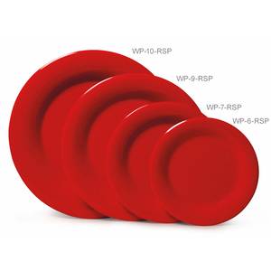 G.E.T. WP-6-RSP 4 Dozen - 6-1/2" Wide Rim Plate - Red Sensation