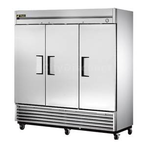 True TS-72-HC 72 Cu.Ft Three Section All Stainless Reach-In Refrigerator