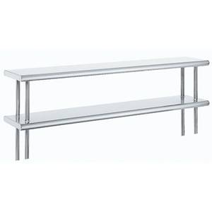Advance Tabco ODS-12-48 48 x 12 Table-Mounted Double Deck Stainless Steel Overshelf
