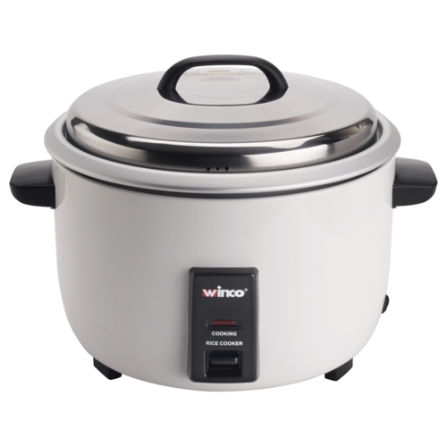 Winco RC-S301 30 Cup Electric Rice Cooker Warmer Hinged Cover Satin Fnsh