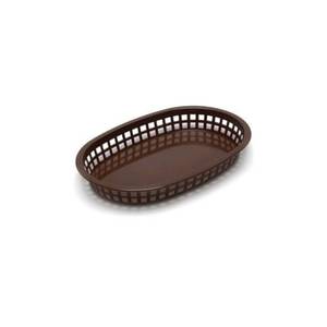 TableCraft C1076BR Chicago Basket Oval 10.5in x 7in Brown Set of 12