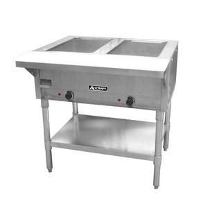 Adcraft ST-120/2 Commercial 2 Well 120v Electric Steam Table w Cutting Board