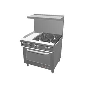 Southbend S36A-1G 36" S-Series Range w/ Convection Oven & 12" Griddle Left