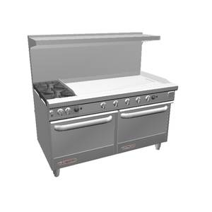 Southbend S60AA-4GL S-Series 60" Range w/ 2 Convection Ovens & 2 Burners