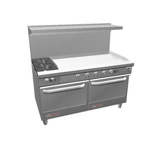 Southbend S60AA-4TL S-Series 60" Range w/ 2 Open Burners & 2 Convection Ovens