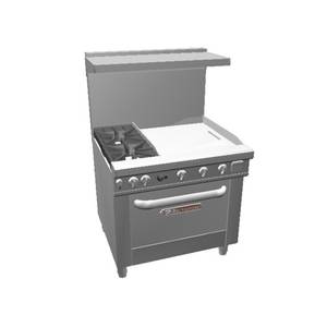 Southbend 4361A-2T Ultimate 36" Range w/ Convection Oven & 24" Therm. Griddle