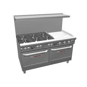 Southbend 4601DD-2T* Ultimate 60" Range w/ 24" Thermostatic Griddle & 2 Std Ovens