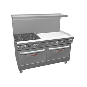 Southbend 4601DD-3T* Ultimate 60" Range w/ 36" Thermostatic Griddle & 2 Std Ovens