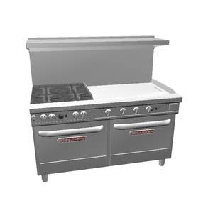 Southbend 4601AA-3TL Ultimate 60" Range w/ 4 Non-clog Burners & 2 Convection Oven