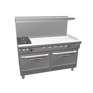 Southbend 4601AA-4TL Ultimate 60"Range w/ 2 Non-clog Burners & 2 Convection Ovens