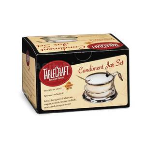 TableCraft H357 6ea Stainless Steel Condiment Jar Set