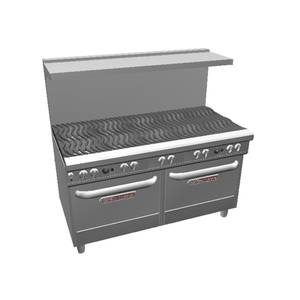 Southbend 4602AA Ultimate 60" 10 Burner Range w/ Wavy Grates & 2 Con. Ovens