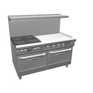 Southbend 4602AA-3G* Ultimate 60" Range w/ 36" Griddle, Wavy Grates & 2 Conv Oven