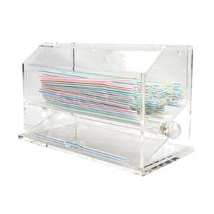 Winco ACSD-712 Clear Acrylic Straw Dispenser