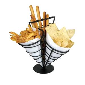 Winco WBKH-10 3 Cone Wire French Fry Basket