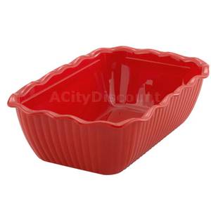 Winco CRK-10R 10" x 7" Food Storage Container/Crock, Red