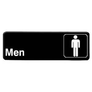 Thunder Group PLIS9313BK 9"x3" "Men" Restroom Compliance Sign