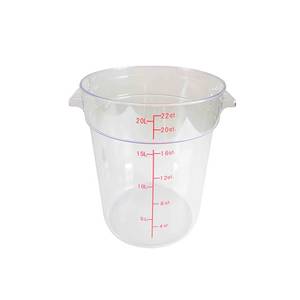 Thunder Group PLRFT322PC 22 Quart Round Clear Polycarbonate Food Storage Container