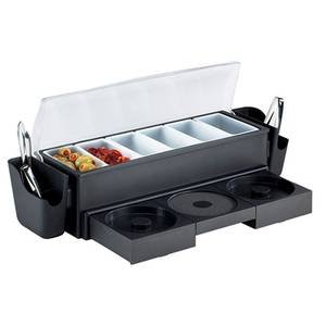 Browne Foodservice 574875 6 Compartment Bar Station Condiment Caddy