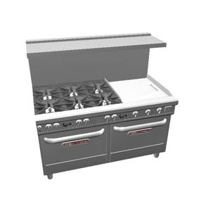 Southbend 4603AA-2TL Ultimate 60" Star Burner Range & 2 Convection Controls
