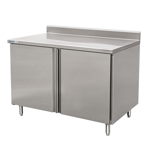 GSW USA CTD-P2436H 36"x 24" 18 Gauge Stainless Steel Work Table w/ Cabinet Base