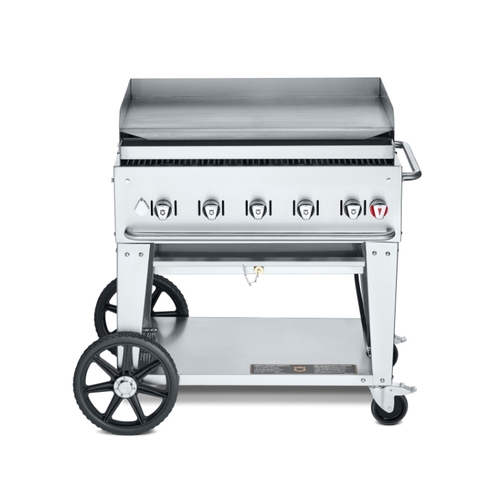 Crown Verity, Inc. CV-MG-36NG 36in Stainless Steel Natural Gas Mobile Outdoor Griddle