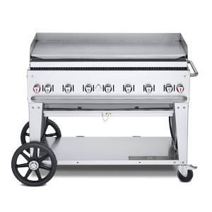 Crown Verity, Inc. CV-MG-48NG 48in Stainless Steel Natural Gas Mobile Outdoor Griddle