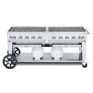Crown Verity, Inc. CV-CCB-72-LP 72in Stainless Steel Country Club Charbroiler Grill - LP
