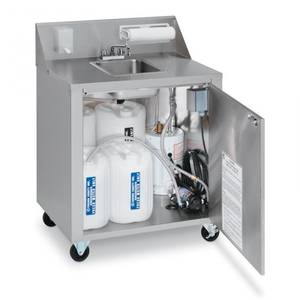 Crown Verity, Inc. CV-PHS-1 Portable 1 Compartment Hand Sink w/ Water Heater