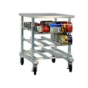 New Age 1235 Mobile Stainless Top Half Can Rack Holds (54) #10 Cans