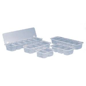 Spill-Stop 153-04 10 Ounce Acrylic Condiment Container Four Compartments