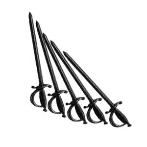 Spill-Stop 400-02 Sword Picks Black Plastic Toothpicks Set of 10000