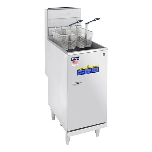 Pitco 45C+S-NAT Stainless Steel 45-50lb. Natural Gas Fryer - 122k BTU