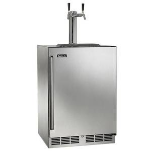 Perlick Residential PR-HP24TS-1*2 24" Stainless Beer Dispenser w/ 2 Taps Signature Series